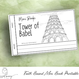 Tower of Babel Mini Book: Printable Bible Story (PDF)