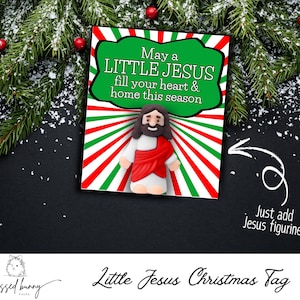 Little Jesus Christmas Figurine Tags: Printable Bible Verse (PDF)