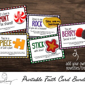 Foi carte BUNDLE - imprimable - document religieux - faveurs d'église - documents d'église - chrétien imprimable