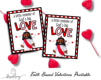 LITTLE JESUS Valentines - Printable- Classroom Valentine&#39;s - Religious Valentine- valentine- bible verse valentine