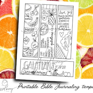 Fruit of the Spirit Bible Journaling Bookmarks (PDF Pattern)