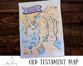 Old Testament Map: Hand-Drawn Bible Study Printable (8x10 PDF)