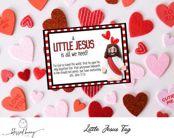 LITTLE JESUS Valentines - Printable- Classroom Valentine's - Religious ...