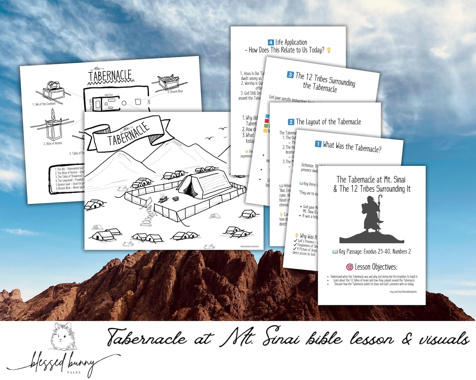 Tabernacle at Mt. Sinai Bible Lesson: Printable (PDF) - Etsy