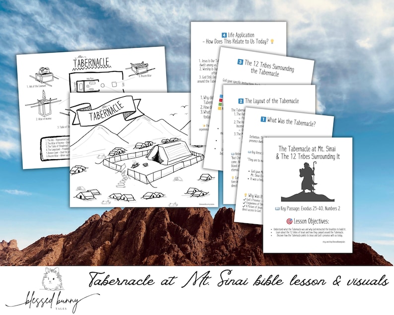 Tabernacle at Mt. Sinai Bible Lesson: Printable (PDF) - Etsy