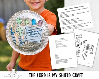 The Lord is my strength SHIELD craft: printable