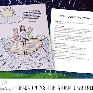 Jesus Calms the Storm 3D Craft: Bible Lesson Printable (PDF)
