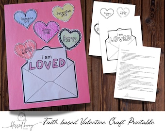Memory Verse Craft- Love is - bible lesson- Sunday School- Homeschool Printable- Printable Crafts- Valetnines day craft- Christian Crafts
