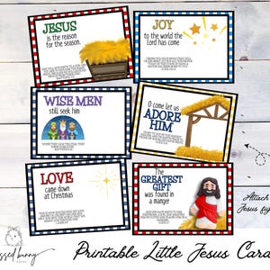 Kleine Jesus Weihnachtskarten - Printable - Er ist der Grund - Weihnachtsanhänger - Weihnachtsgeschenke - Glaubenskarten - Kirchengeschenke