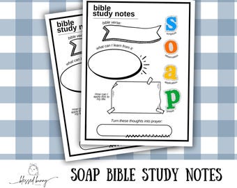 SOAP Bible Study Printable Worksheet (PDF Download 8x10")
