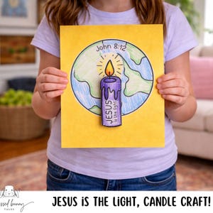 Lección bíblica y manualidad sobre Jesús es la luz: Imprimible (PDF)