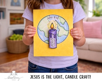Lezione biblica e attività creativa su Gesù è la Luce: Materiale stampabile (PDF)
