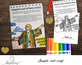 Joseph's Coat of many colors Coloring Sheet: printable (PDF)