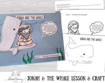 Jonah and the Whale Craft and lesson printable (PDF)