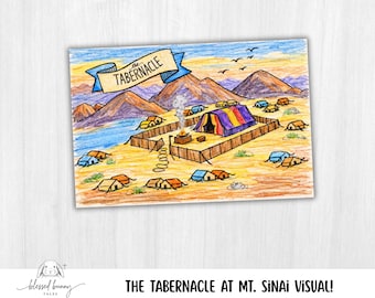 Tabernacle at Mt. Sinai Coloring Page: Bible Craft (PDF Printable)