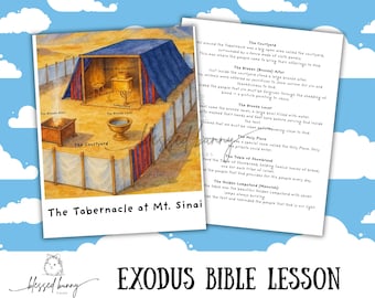 Tabernacle of Moses Worksheet: Bible Study Printable (8x10" PDF)