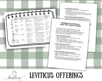 Estudio bíblico de las ofrendas de Levítico: Guía cristiana para la educación en casa y grupos pequeños (Descargar PDF)