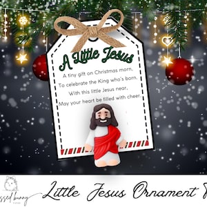 Little Jesus Figurine Christmas Tags: Bible Verse Poem (PDF)