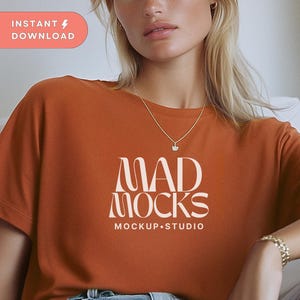Bella Canvas 3001 Autumn Tshirt Mockup Bella Canvas Blank T-shirt Model Mockup Pod Tshirt Mockup Tee Minimalist Aesthetic Simple Tshirt