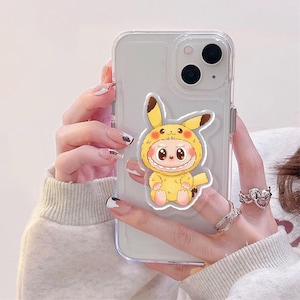Custom Acrylic Cute Labubu Phone Grip, Personalized Labubu Holder Stand, Cute Phone Accessory, Gift for Labubu Lover, Birthday Gift for Her