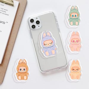 Personalized Acrylic Labubu Phone Grip,Custom Cute Labubu Holder Stand,Cute Phone Accessory,Gift for Labubu Lover,Birthday Gift Idea for Her