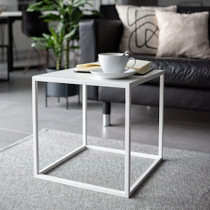 Minimalist Metal Nightstand Available in Black and White | Bedside Table Exquisite and Practical | Metal Bedside Table