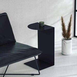 Image showcasing Minimalist Metal Coffee Table | Modern Side Table for Living Room ...