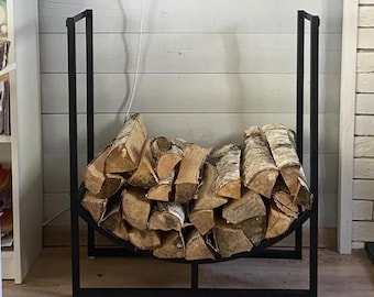 Metal Firewood Rack Durable and Weather-Resistant, Perfect for Indoor and Oudoor Use | Firewood Storage | Durable Steel Firewood Rack