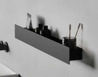 Stainless Steel Bathroom Shelf for Bottles | Powder-Coated Wall-Mounted Storage | Shower Organizer for Cosmetics and Bathroom Essentials