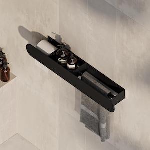 toilet paper holder
towel holder
toilet paper storage
toilet paper shelf
toilet paper hanger
paper towel holder
bathroom storage
bathroom cabinet
bathroom organizer
wall mounted shelf
powder coated steel
towel bar shelf
small bathroom shelf