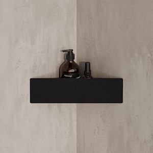 Estante de ducha de esquina triangular de acero: organizador de baño moderno con diseño triangular, ahorra espacio y es duradero.