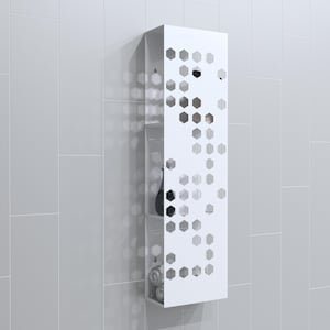 Minimalist Black Steel 3-Tier Bathroom Shelf: Wall-Mounted Loft Style