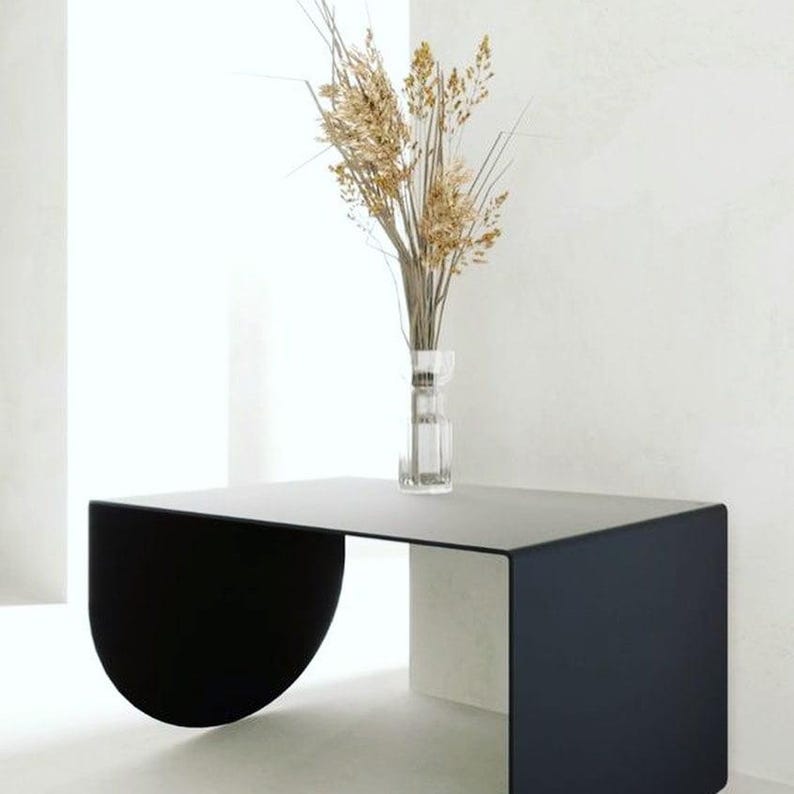 Minimalist Metal Coffee Table | Modern Side Table for Living Room ...