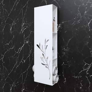 Floating Shelf for Bathroom Storage with Minimalistic Design | Stainless Steel Storage in Black and White | Wall-Mounted Shelf