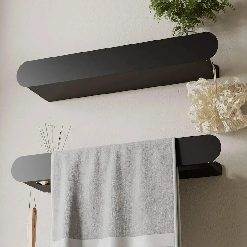 Black Floating Shelves Bathroom - Etsy