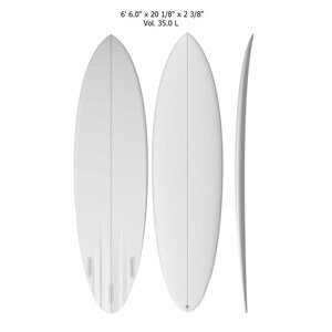 Mid-Length Surfboard - 3D Design File Download