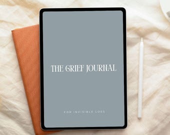 Digital Grief Journal Printable, Healing Journal for Grief Loss & Invisible Mourning, Guided Prompts, Reflection and Self-Healing PDF