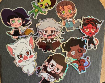 BG3 Companion Halloween Holographic 3 inch stickers