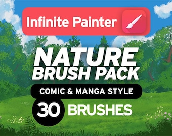 Infinite Painter Nature Brushes | Manga, Comic Backgrounds, Foliage, Trees (Digital Download)