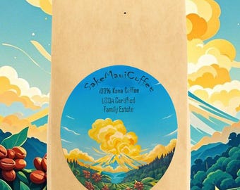 8 uncji kawy Hawaii 100% Kona, całe ziarna z Big Island, średnio palone