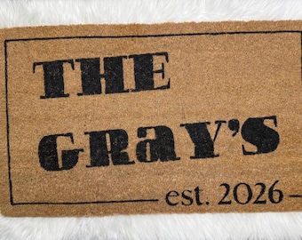 Custom Last Name Doormats