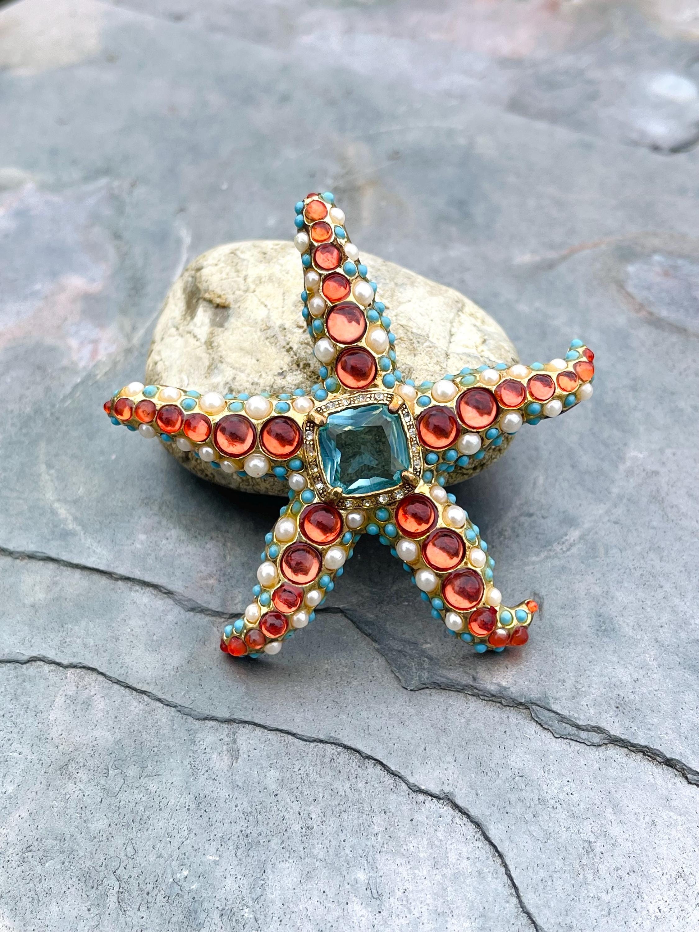 Kenneth Jay Lane スターフィッシュモチーフ アクセサリーセット Kenneth Jay Lane Starfish Brooch - Etsy