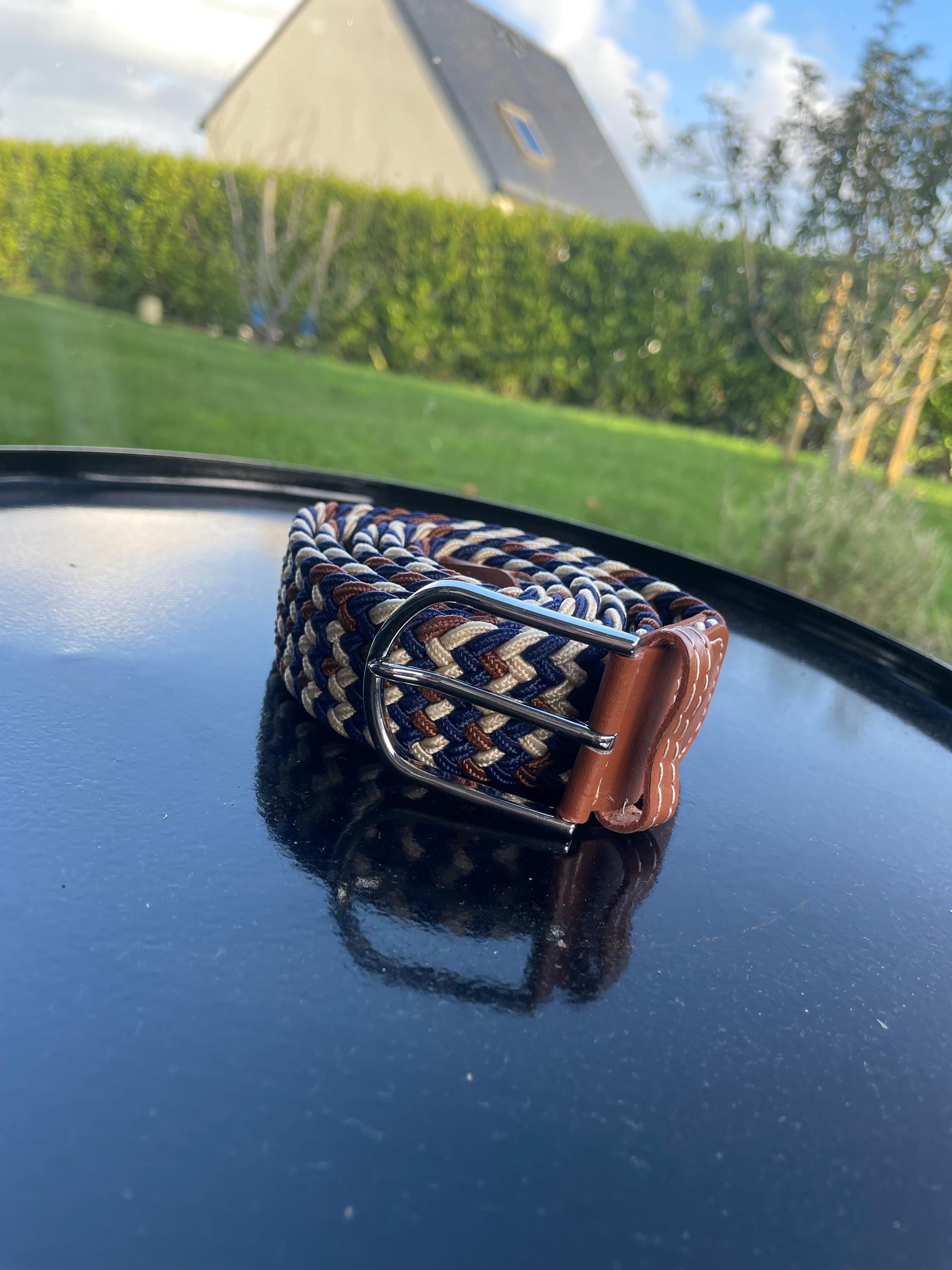 Ceinture en Toile avec boucle noire, modèle Taras