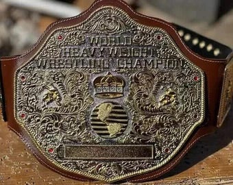 BIG GOLD World Heavyweight Championship Replica Tittle Belt Adult 6MM die casted
