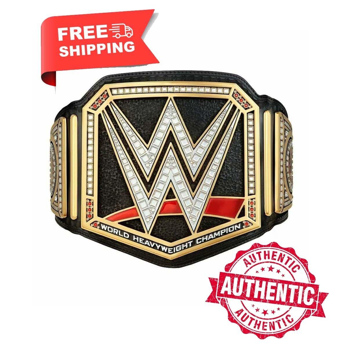 World Heavyweight Championship Replica Title Belt Black Adult Size 4mm