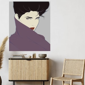 パトリック・ネイゲル肖像画　アート作品 Patrick nagel - Etsy 日本