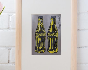 1957年 コカ・コーラ パリ ヴィンテージ広告 カフェ絵画 良質な味わい