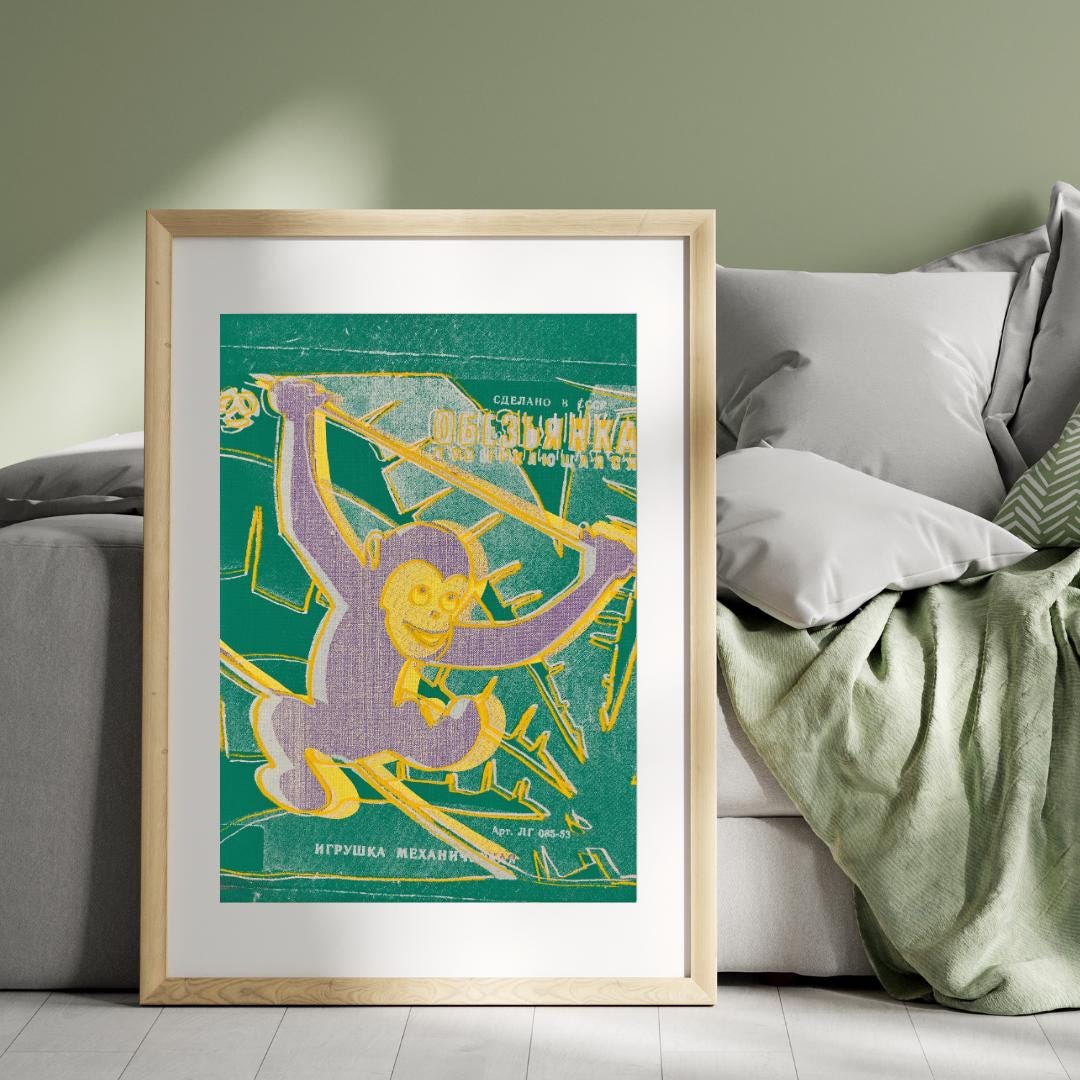 Monkey andy warhol - Etsy 日本