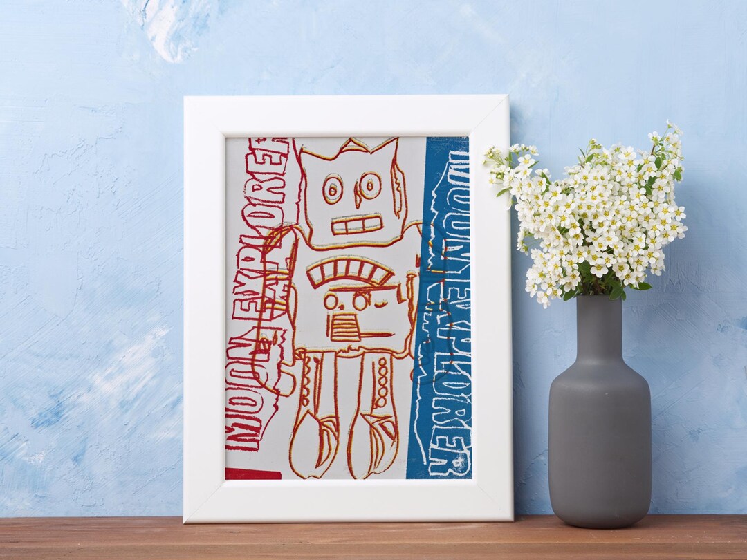 Andy Warhol Robot Art Print | Retro Pop Art Wall Decor - Etsy