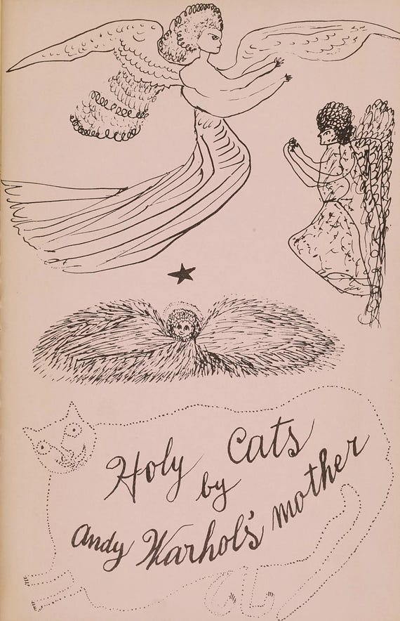 Andy Warhol's Mother Holy Cats Print – Vintage Pop Art Feline